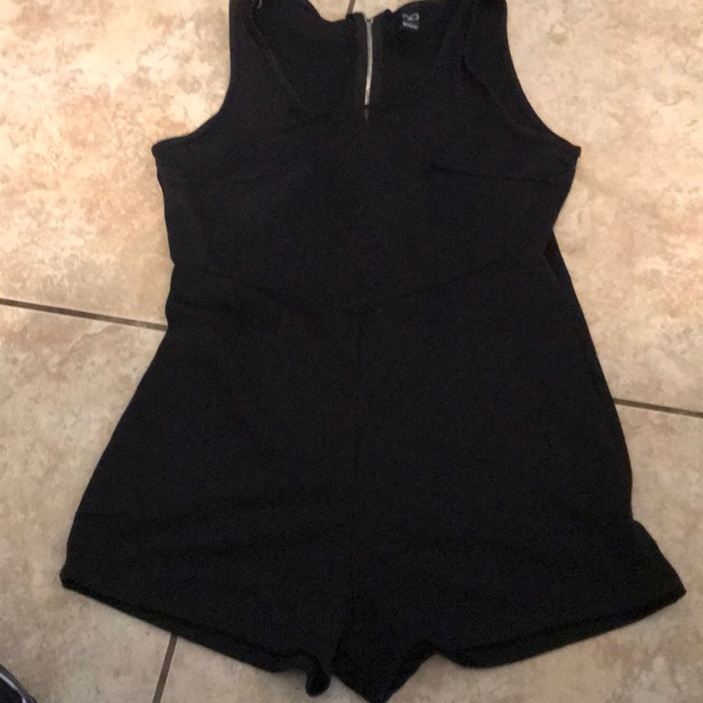 Black short romper